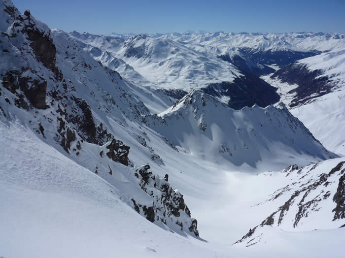 View from Kaunartal Glacier towards Italy